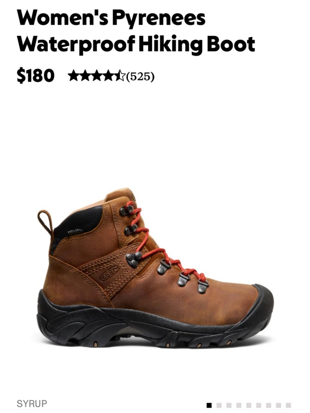 Keen Women's Pyrenees Waterproof Hiking Boot